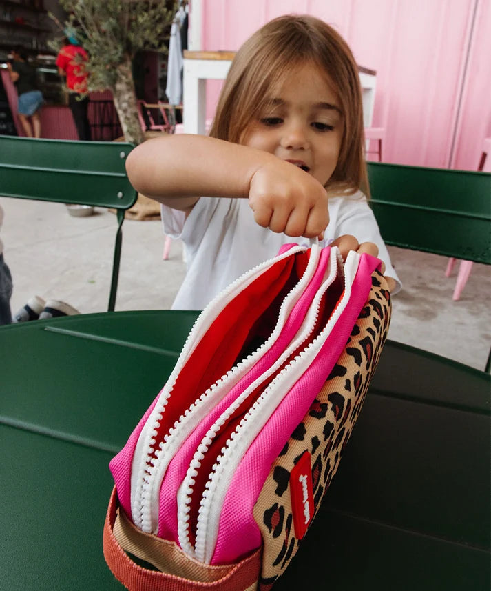 Hello Hossy Leopard School Set: backpack and pencil case