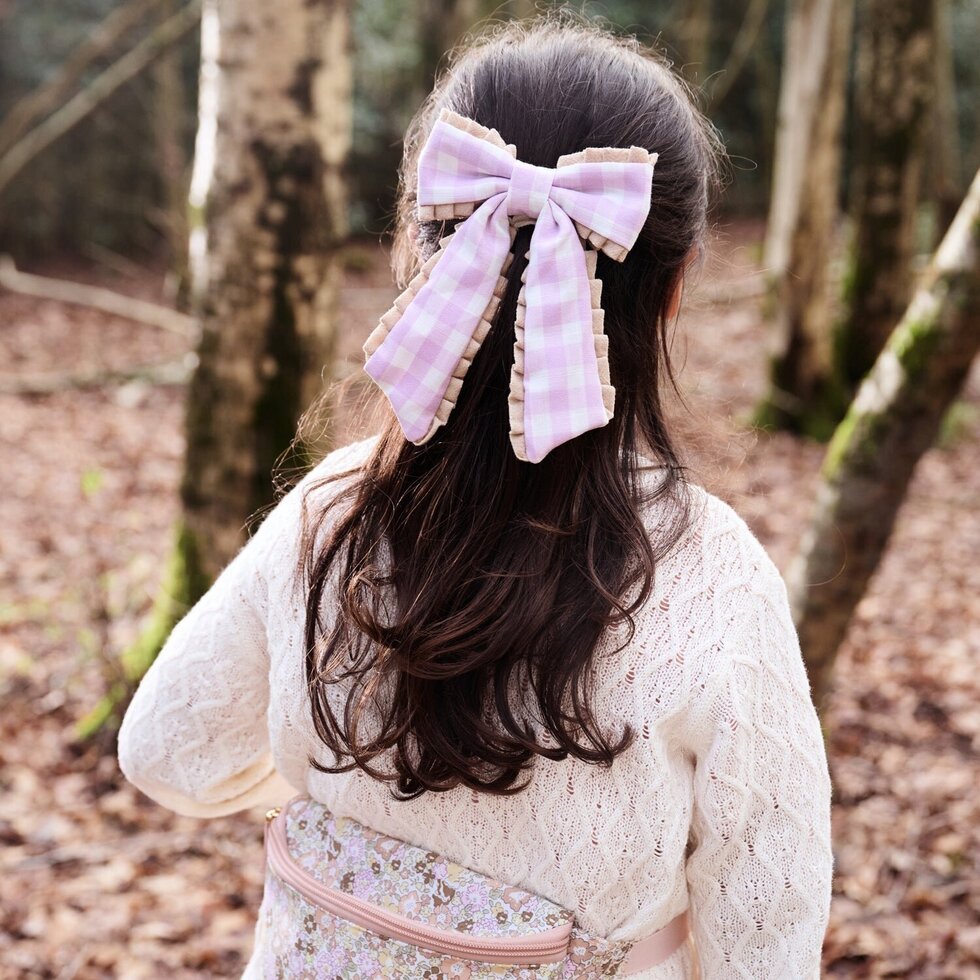 Plaukų segtukas Gingham Ruffle