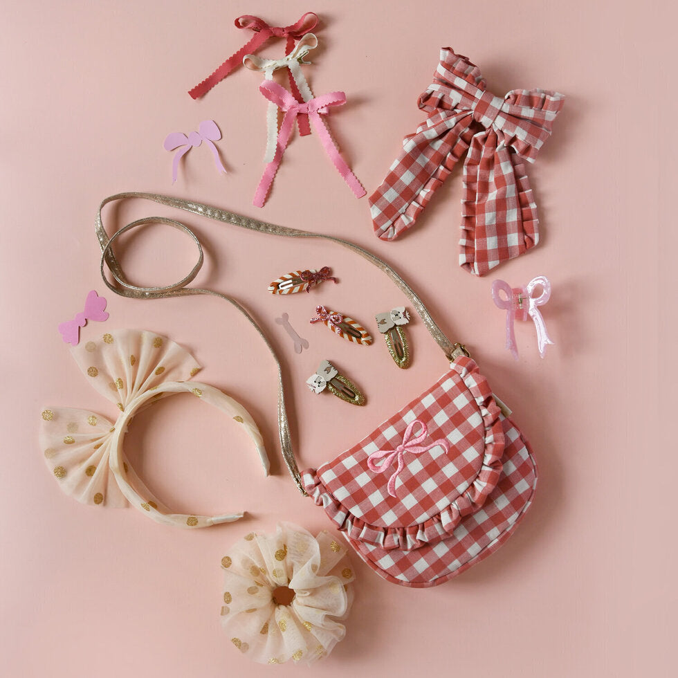 Plaukų segtukas Gingham Ruffle Long