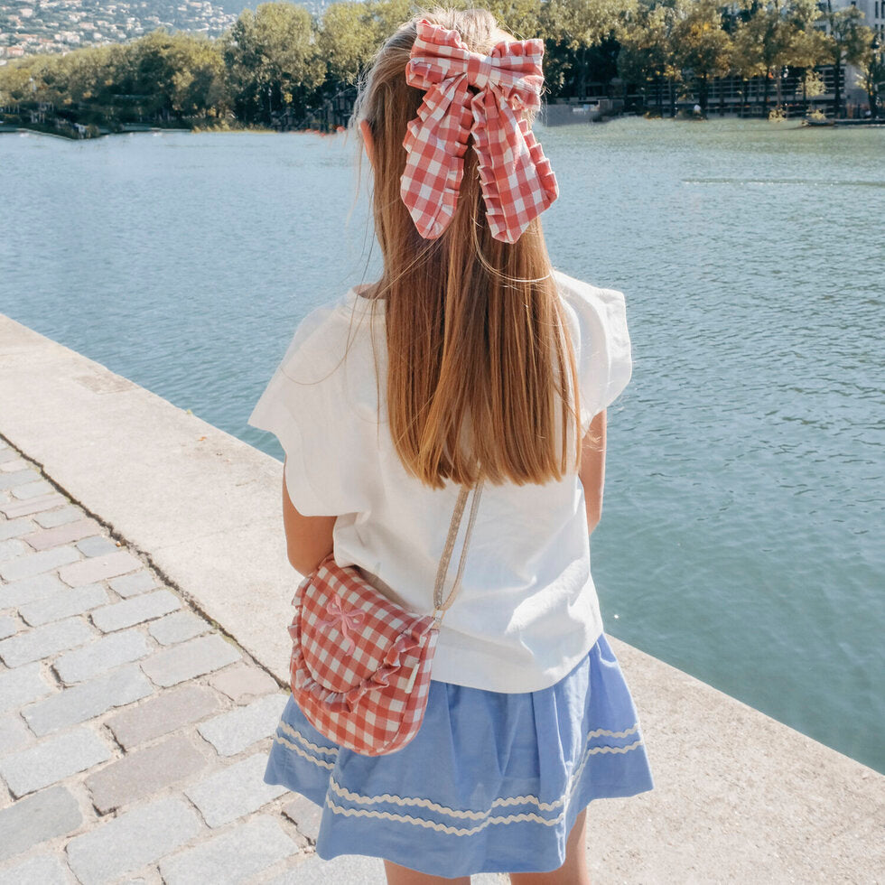 Plaukų segtukas Gingham Ruffle Long