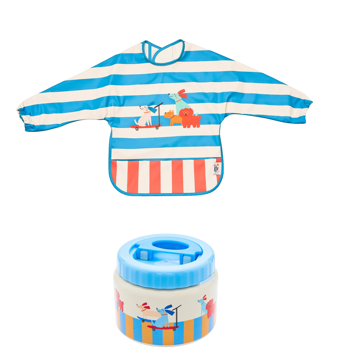Woof Gang feeding set: food thermos and bib
