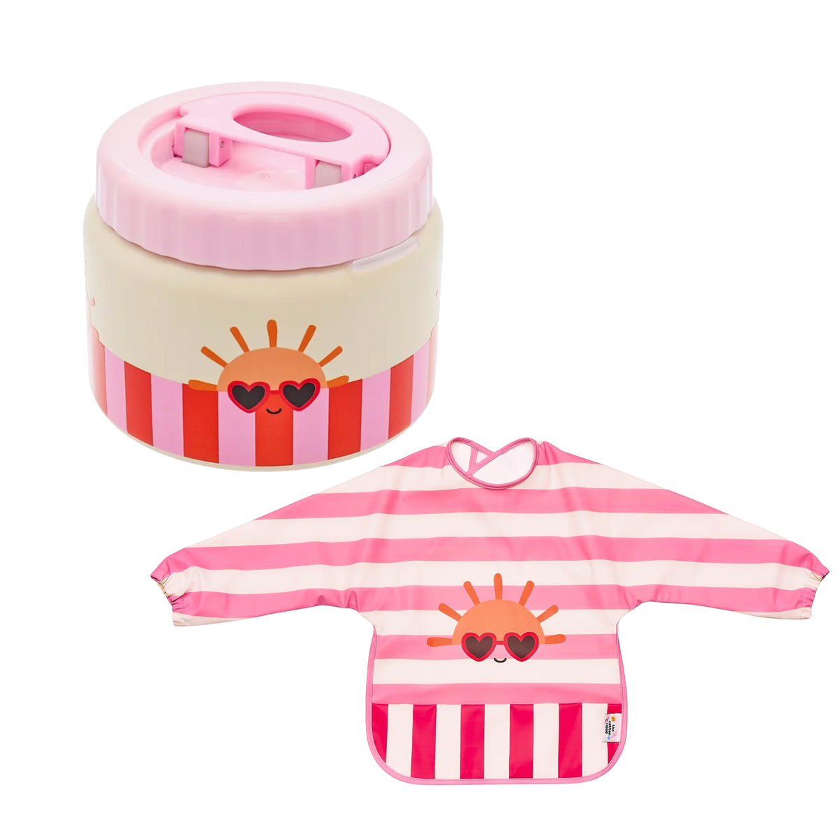 Club Soleil feeding set: food thermos and bib