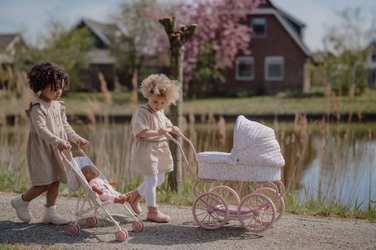 Lėlių sportinis vežimėlis Soft Flowers