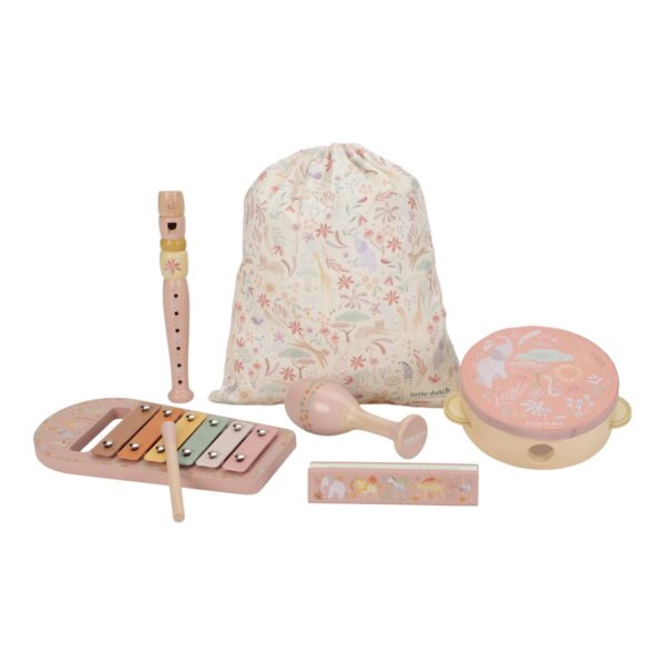 Muzikos instrumentų rinkinys Safari Friends Pink Little Dutch