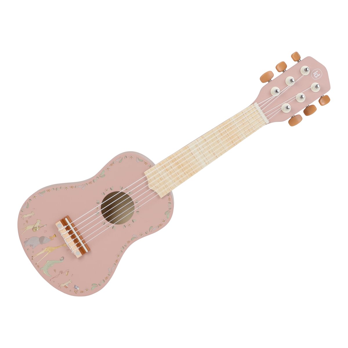 Medinė gitara Safari Friends rožinė